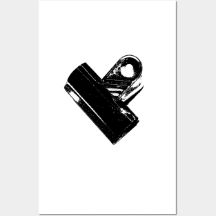 Hey, bulldog! Binder clip - black edition Posters and Art